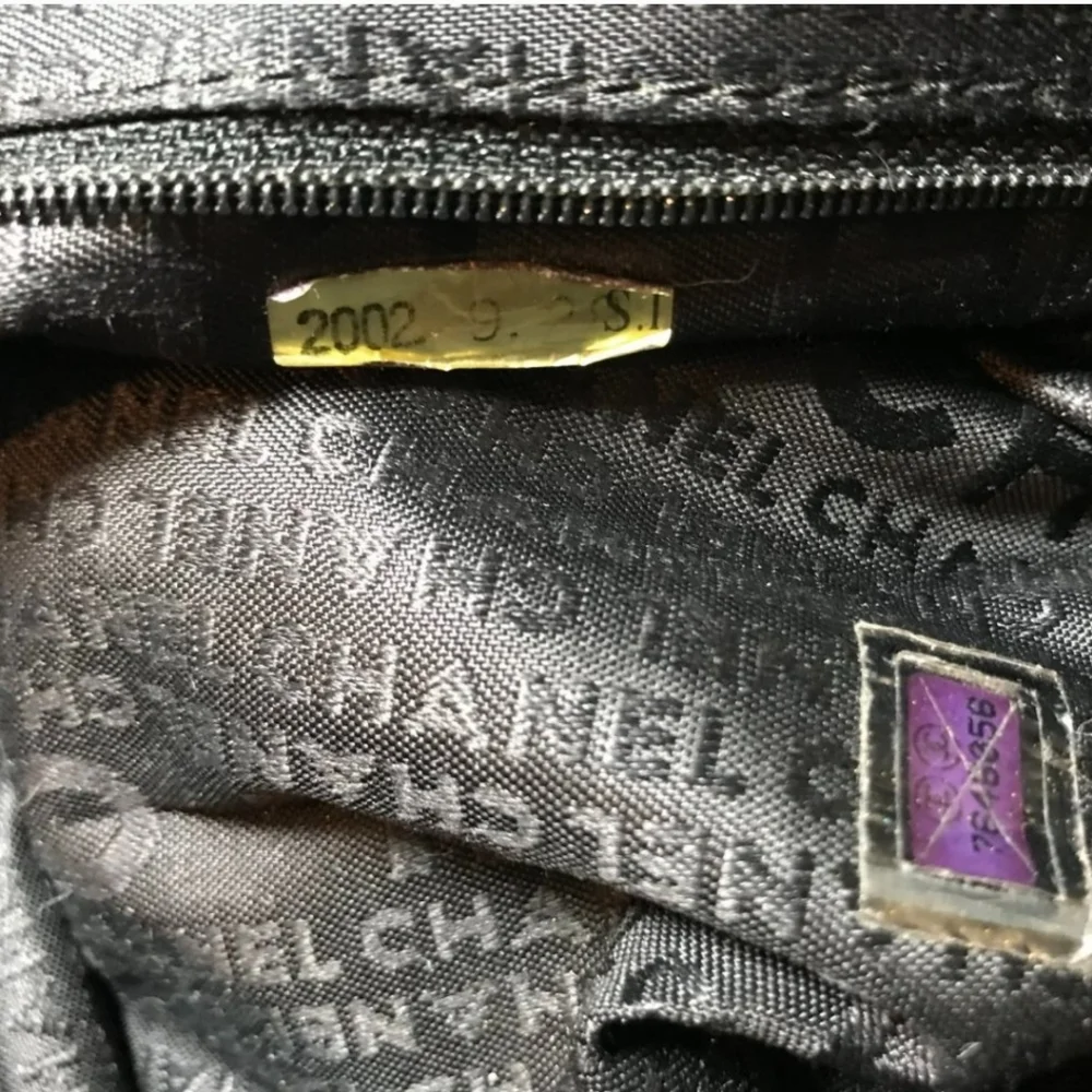 💕💯Authentic Chanel Square Stitch CC Boston Bag Quilted Leather💕